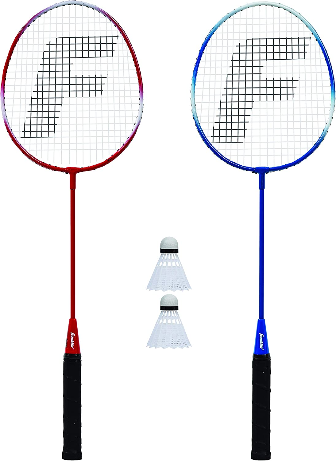 Franklin Sports Badminton Racket + Birdie Set - Replacement Badminton Equipment for Kids + Adults - 2 Player - 4 Player Badminton Racket Sets